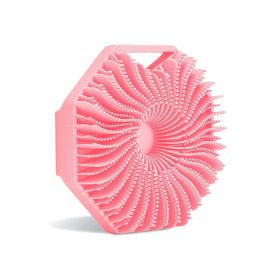 Silicone Body Brush For Showering, Exfoliating Body Scrubber For Sensitive Skin, Eco Friendly Shower Scrubber For Body, Ideal For Men And Women - Pink