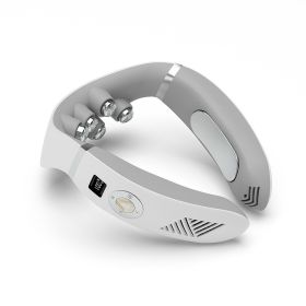 Cold&Hot Therapy Vibration Deep Tissue Kneading Adjustable Heat And Intensity Home Pain Relief Multi-Functional Neck Massager - White