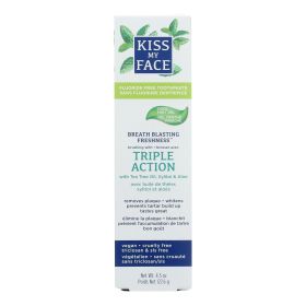 Kiss My Face Toothpaste - Triple Action - Fluoride Free - Gel - 4.5 Oz - Default