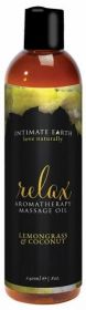 Intimate Earth Relax Massage Oil 8oz - IE009240