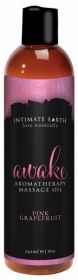 Intimate Earth Awake Massage Oil 8oz - IE043240