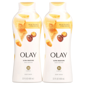 Olay Ultra Moisture Body Wash with Shea Butter, 22 fl oz, Pack of 2 - Olay