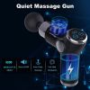 High Frequency Massage Gun Mini LCD 32 Speeds Fascia Gun Muscle Massager Relaxation Body Relax Fitness - Red