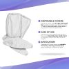 PP Laminated Shoe Covers 25 Pairs of Disposable Boot Covers 18" White Large Covers with Secure Elastic and Seamless Bottom Fabric Shoe Booties for Ind
