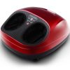 Shiatsu Foot Massager with Heat Kneading Rolling Scraping Air Compression - Red