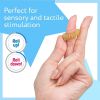 20pcs Spiky Sensory Finger Massage Ring Relax Finger Massager Decompression Multicolor Relieve Stress Spring Massage Rings - Golden 20pcs