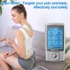 TEC.BEAN EMS TENS Unit Muscle Stimulator with 16 Modes;  Rechargeable TENS Machine;  8 Pcs Electrode Pads  - HPTS0037
