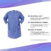 Disposable Gowns. Pack of 10 Blueberry Medical Lab Coats X-Large. 45 gsm SMS Surgical Gowns Non Sterile Unisex Disposable Scrubs with Long Sleeves; Kn