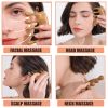 1pc Meridian Massage Comb Sandalwood Wooden 5 Tooth Point Acupuncture Head Massage Therapy Blood Circulation Anti-static Smooth Hair - Style 2