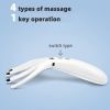 Electric Head Scalp Massager with Heat, for Stress Relax Hair Growth Headaches, Simulation of Human Finger Vibration Massage - White